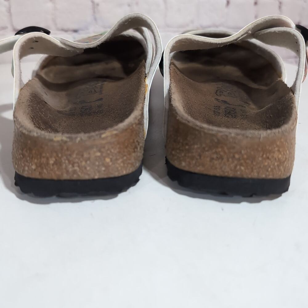 Birki's By Birkenstock Size 8 Paisley Slip On Clogs Mary Jane Flower Flor Lined - Picture 8 of 10